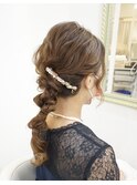 編み下ろしアレンジヘアセット