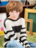 くせ毛風無造作パーマ小顔ふわふわショートc5川口10代20代30代!