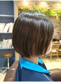 ボブスタイルにインナーカラー