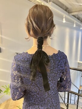 ヌープヘアーアイス(NUUP.hair ici) 20代30代大人気♪リボンアレンジ特別なイベントに◎