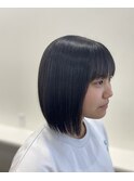 切りっぱなしボブ