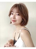 韓国風ヘア シースルーバング×サイドバング×タッセルボブ