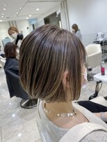 ブラウン(Brown)&nbsp;まるっと可愛いボブ★忙しいママにぴったり白髪ぼかしハイライト