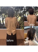 before ＆afterのお写真を撮らせて頂き、SNSに投稿させて頂く事もあります。