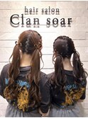 リボンツインテール【クランソア】ヘアセット/ヘアメ/心斎橋