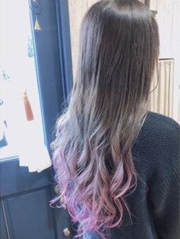 ママーム 豊田(mamarm)の写真/髪への負担を抑えながら、理想の色味が叶う☆白髪もデザインカラーのように染めたい方もお任せください◎