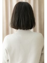 カバーヘア ブリス 北浦和(COVER HAIR bliss)&nbsp;シースルーバング大人美人ウェットヘア黒髪ボブY北浦和30代40代