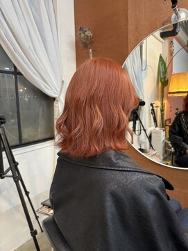 チャプター 問屋町(chapter) ケアブリーチオレンジベージュカラーレイヤーカット韓国ヘア