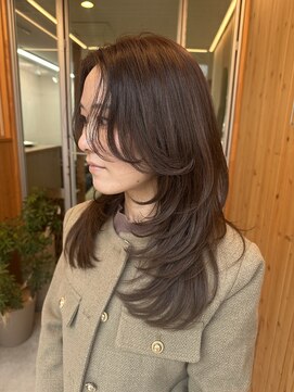 オアシス(oasis) 【oasisオグラ】ブラウンベージュな韓国ヘアレイヤーカット