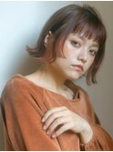 【emu井上信洋】バーガンディ暖色カラーと外ハネボブ【エミュ】