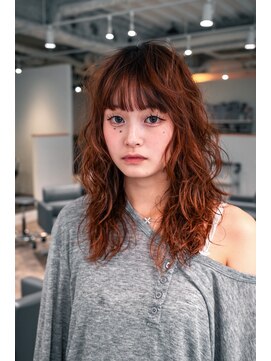 カフ(CAF) CAF河内　ふわふわパーマ　パーマ　大きめパーマ　ロングパーマ