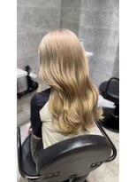 アンダーバーホワイト 天王寺阿倍野店(_WHITE)&nbsp;ミルクティーベージュ　艶カラー　【ブリーチ1回】