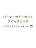 【クイックコース】パーマ+カット+艶髪カラー+ピュアTR+クイックTR