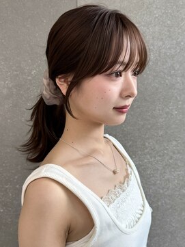 ロンドシエル 横浜(Lond ciel) ミディアムレイヤーカット/レイヤー/顔周り/韓国/髪質改善/横浜