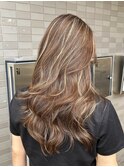 r380 ハイライトバレイヤージュ海外ヘアレイヤー白髪ぼかし
