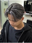 ホワイトハイライトセンターパート