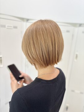 アーチバイケンジ(arch by kenje) ミルクティーベージュ/ショートボブ/平塚美容室/ブリーチカラー