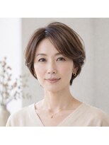 アルトル 池袋2nd(altru)&nbsp;◇大人40代50代60代ショートボブ丸みショート白髪ぼかし