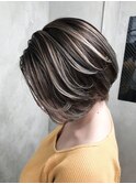 【cue】バレイヤージュで作るリアル外国人ショート