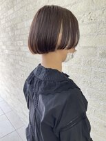 トップヘアーラウンジ 知立(TOP HAIR Lounge) ぱっつんボブにイヤリングカラーでチラ見せオシャレ