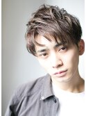 『力石サトシ』波巻き束感ショートツーブロックマッシュ