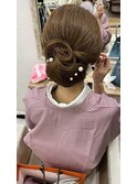 着物ヘア和髪シニヨン