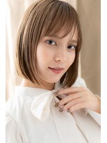 カバーヘア ブリス 大宮西口(COVER HAIR bliss)&nbsp;グレーベージュ大人ハイライト前下がりボブU大宮20代30代40代