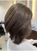 ミディアムレイヤー×パーマ