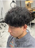 韓国シャドウパーマツイストスパイラルフェザーショート/新潟