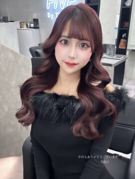 ファイブバイジエクト 堀江(FIVE by The Ect) ピンクラベンダー×レイヤーカット×韓国風ヘアワンホンヘア☆10