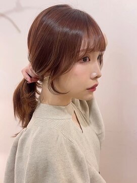 クレビアテン(CreBiA ten_) 一つ結びも可愛い/ロングレイヤー/ブラウンレッド