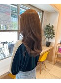 マロンベージュ×艶髪×韓国風巻き