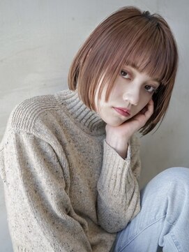 ギークス(GEEKS) 【GEEKS渋谷】レイヤーボブ/ショコラピンク/冬カラー/伸ばしかけ