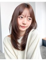 アイティーバイアルバム 松戸店(IT by ALBUM)&nbsp;ロング前髪カット顔周りレイヤーココアベージュ_F21248