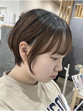 エメヘアデザイン ルイス(Aimer Hair Design Lewis) ショートボブ/レディースショート/弘前市/レザーカット