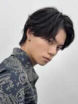 ガーデンタチカワネクスト(garden tachikawa next) 大人男子センターパートウルフフェザーパーマ毛流れパーマ30代