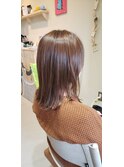 【大人可愛い】外はねロブ人気オレンジヘア小顔つや髪