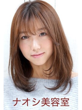ナオシ トレス 富雄店(nao*c tres) 【奈良/富雄nao*c】ミディアムヘアー☆ミルクティーベージュ