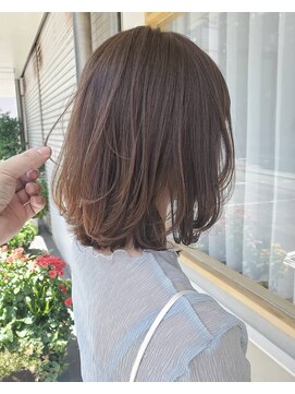 メルク(merc.) 前髪あり☆大人可愛いナチュラルボブ×アッシュベージュ20代