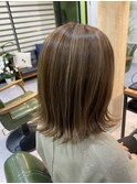 髪質改善ハイライトカラー 【Sourire 津田沼 美容室】