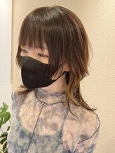 ジプソ(Gypso Hair salon) 外ハネウルフ×インナーカラー