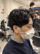 ルルディ バイ アフロディーテ銀座(luludi by APHRODITE) サーフカール/ブルーブラック/フェザーパーマ/銀座