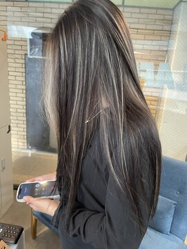 ラフ(LAFF) #バレイヤージュ#グレージュカラー#ボブウルフ#ココアベージュ