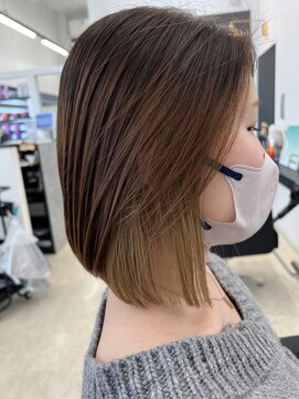 グロース 一宮北店(growth) 酸性ストレート/インナーカラー/ボブカット