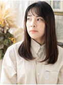 シースルーバングアースカラーエアストレートa川口20代30代40代