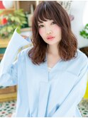 くせ毛風ゆるふわカシスブラウンこなれヘアc5志木20代30代40代