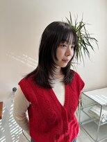 ユイル(Uil)&nbsp;小顔前髪顔周りレイヤー×グレージュカラー デザインカラー