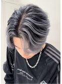 ブルーシルバーバレイヤージュ 【メンズサロンZina 天神】