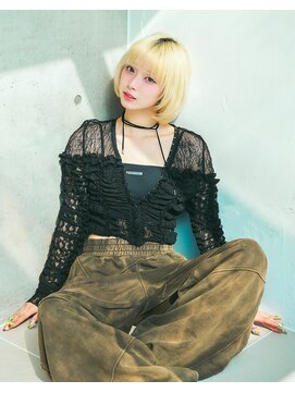 フルールバイリトル 新宿(FLEUR by little) ホワイトブロンドレイヤーボブ［新宿駅］