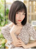 ■ぱっつん前髪黒髪切りっぱなしボブ307-5★戸田公園30代40代